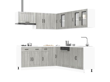 11dílná sada kuchyňských skříněk "Lucca" šedý sonoma kompozit 3314927