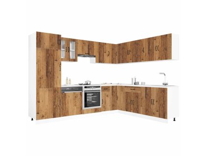 14dílná sada kuchyňských skříněk "Lucca" staré dřeva kompozit 3314989