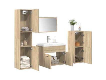 5dílná koupelnová sestava dub sonoma kompozitní dřevo 3325021