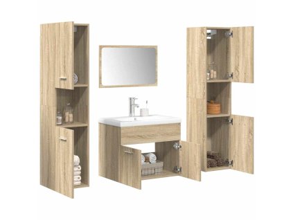 5dílná koupelnová sestava dub sonoma kompozitní dřevo 3325030