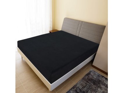Jersey prostěradla 2 ks černá 90 x 200 cm bavlna 136211