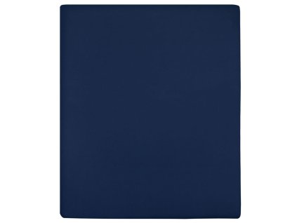 Jersey prostěradla 2 ks námořnická modř 160x200 cm bavlna 136237