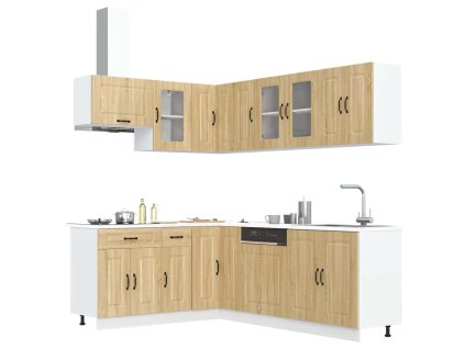 11dílná sada kuchyňských skříněk "Kalmar" dub sonoma kompozit 3314884