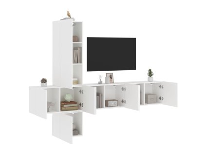 5dílná obývací stěna bílá kompozitní dřevo 3216457