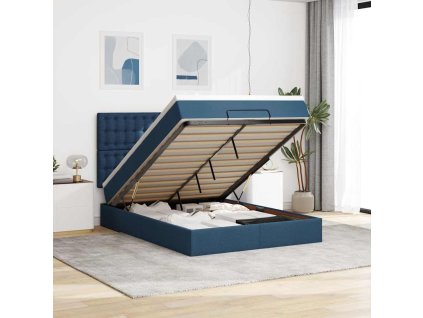 Osmanský rám postele s matrací Blue 140x190cm textil 3314175