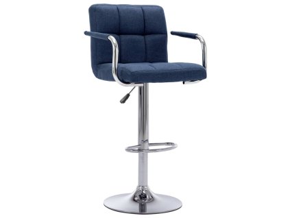 Barová židle modrá textil 283413