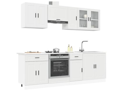 8dílná sada kuchyňských skříněk "Porto" bílá, dřevěné 3314841