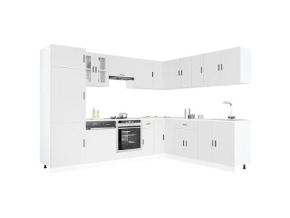 14dílná sada kuchyňských skříněk "Porto" bílé kompozit 3314991