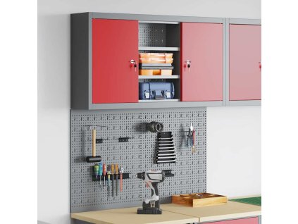 Sada pracovních skříní 3 pcs Červená Práškově lakovaná ocel 3321405