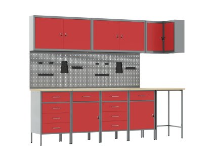 Sada pracovních skříní 6 pcs Černá Práškově lakovaná ocel 3321408