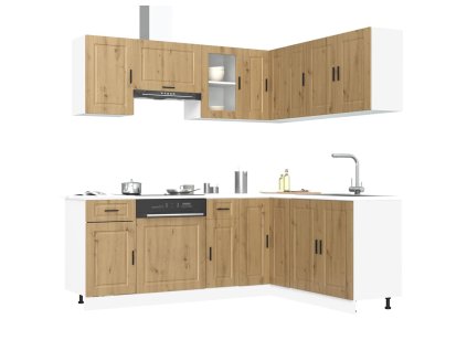 11dílná sada kuchyňských skříněk "Porto" dub artisan kompozit 3314970