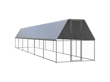 Venkovní klec pro kuřata 2x12x2 m pozinkovaná ocel 3154375