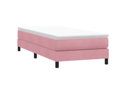 Postel Box Spring bez matrace růžová 80x210 cm samet 3315806