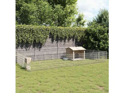 Ohrádka pro zvířata 24 panelů 54 x 60 cm pozinkované železo 3321345