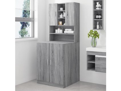 Skříňka nad pračku šedá sonoma kompozitní dřevo 3120183