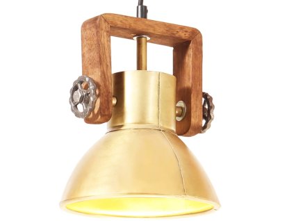 Industriální závěsné svítidlo 25 W mosazné kulaté 19 cm E27 320534