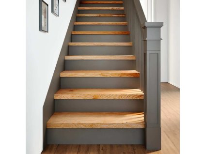 Nášlapy na schody 8 ks světle hnědé 80x25x2 cm masivní dub 3282966