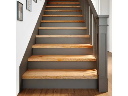 Nášlapy na schody 8 ks světle hnědé 90x25x2 cm masivní dub 3282967