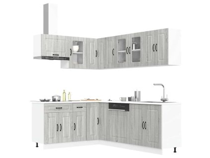 11dílná sada kuchyňských skříněk "Kalmar" šedý sonoma kompozit 3314887
