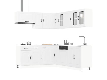 11dílná sada kuchyňských skříněk "Kalmar" bílé kompozit 3314911