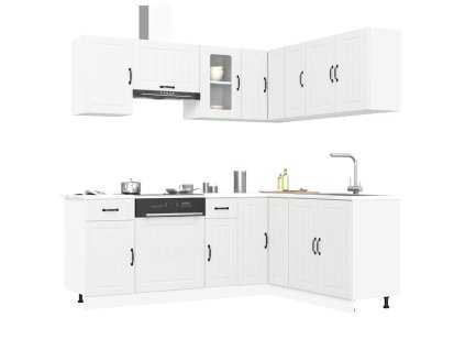 11dílná sada kuchyňských skříněk "Kalmar" bílé kompozit 3314941