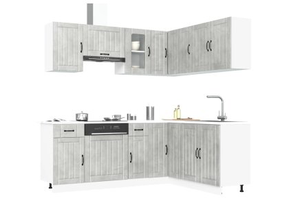 11dílná sada kuchyňských skříněk "Lucca" betonově šedá kompozit 3314955