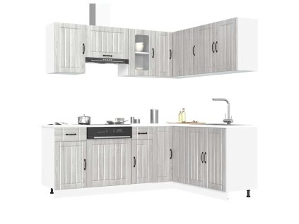 11dílná sada kuchyňských skříněk "Lucca" šedý sonoma kompozit 3314957