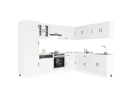 14dílná sada kuchyňských skříněk "Kalmar" bílé kompozit 3314971