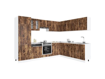 14dílná sada kuchyňských skříněk "Kalmar" kouřový dub kompozit 3314976