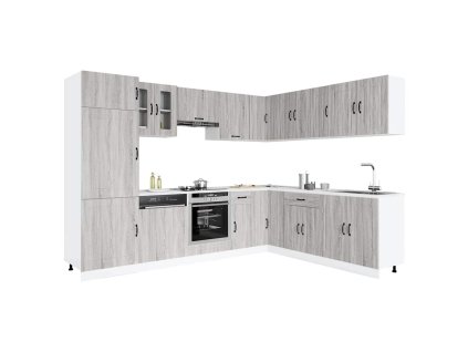 14dílná sada kuchyňských skříněk "Kalmar" šedý sonoma kompozit 3314977