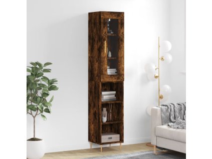 Skříň highboard kouřový dub 34,5 x 34 x 180 cm kompozitní dřevo 3199358