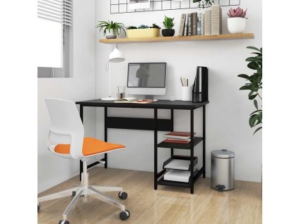 PC stůl černý 105 x 50 x 72 cm MDF a kov 20550