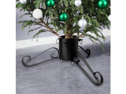 Stojan na vánoční stromek černý 58 x 58 x 21 cm 331319