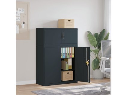 Kartotéka antracitová 90 x 40 x 130 cm ocel 3188329