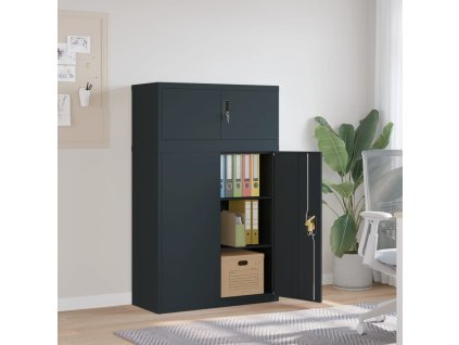 Kartotéka antracitová 90 x 40 x 145 cm ocel 3188330