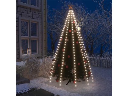 Světelná síť na vánoční stromek 300 studených bílých LED 300 cm 328889