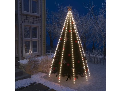 Světelná síť na vánoční stromek 400 studených bílých LED 400 cm 328892