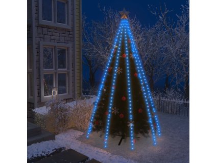 Světelná síť na vánoční stromek 400 modrých LED diod 400 cm 328893
