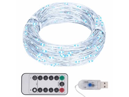 Světelný LED řetěz se 150 LED diodami studený bílý 15 m 330050