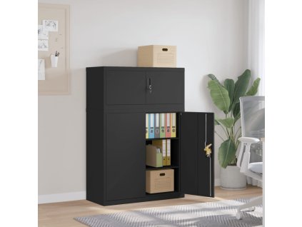 Kartotéka černá 90 x 40 x 130 cm ocel 3188323