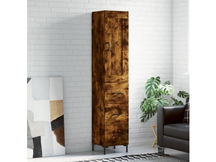 Skříň highboard kouřový dub 34,5 x 34 x 180 cm kompozitní dřevo 3200198