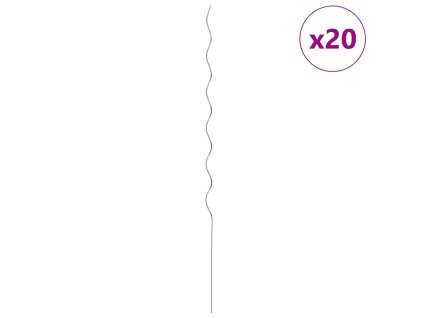 20 ks spirálové tyče k rostlinám 170 cm pozinkovaná ocel 142414