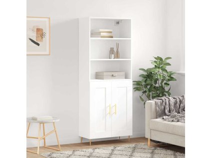 Skříň highboard bílá 69,5 x 34 x 180 cm kompozitní dřevo 3189941