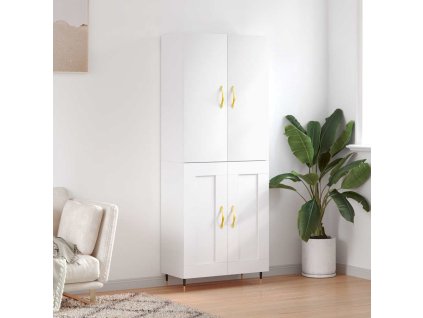 Skříň highboard bílá 69,5 x 34 x 180 cm kompozitní dřevo 3195771