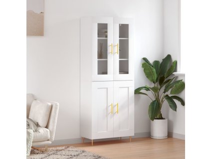 Skříň highboard bílá 69,5 x 34 x 180 cm kompozitní dřevo 3198329