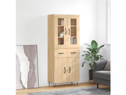 Skříň highboard dub sonoma 69,5 x 34 x 180 cm kompozitní dřevo 3198564