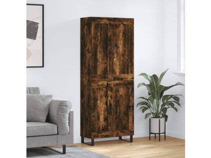 Skříň highboard kouřový dub 69,5 x 34 x 180 cm kompozitní dřevo 3199710