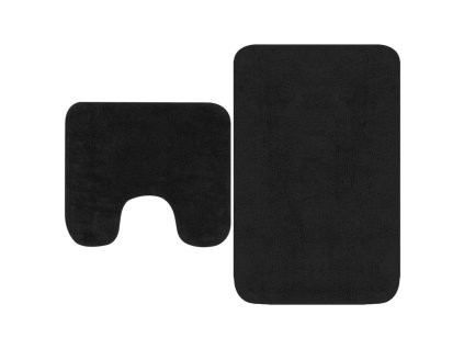 Sada koupelnových předložek 2 kusy textilní antracitová 133229