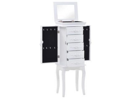 Volně stojící skříňka na šperky bílá 246959