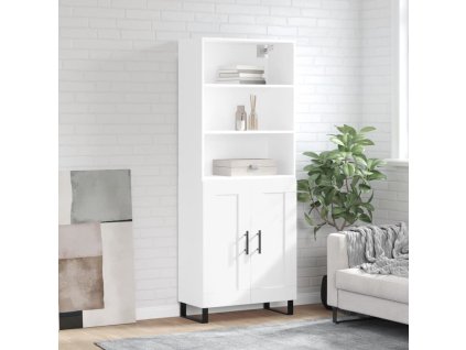 Skříň highboard bílá 69,5 x 34 x 180 cm kompozitní dřevo 3189981